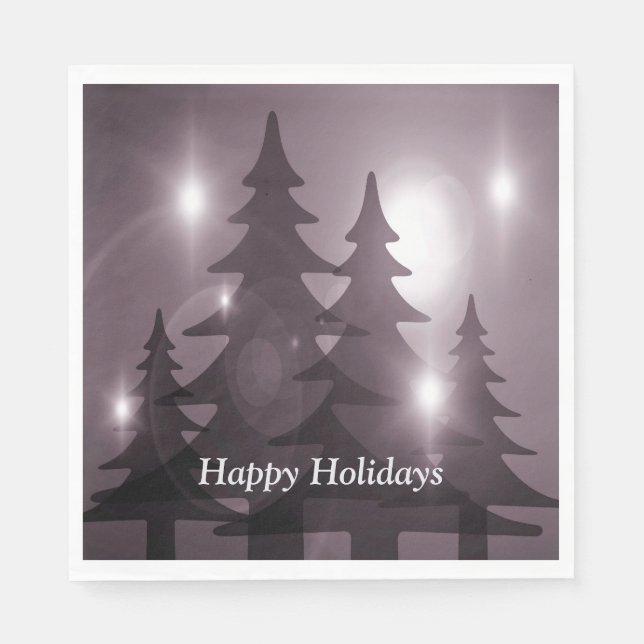 Christmas Party Pink Trees Holiday Winter Elegant Serviette (Vorderseite)