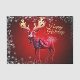 Christmas Party Red Reindeer Winter Holidays Seidenpapier