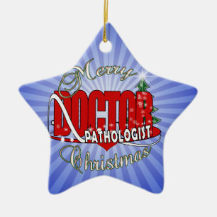 CHRISTMAS PATHOLOGISTISCHER ARZT KERAMIKORNAMENT