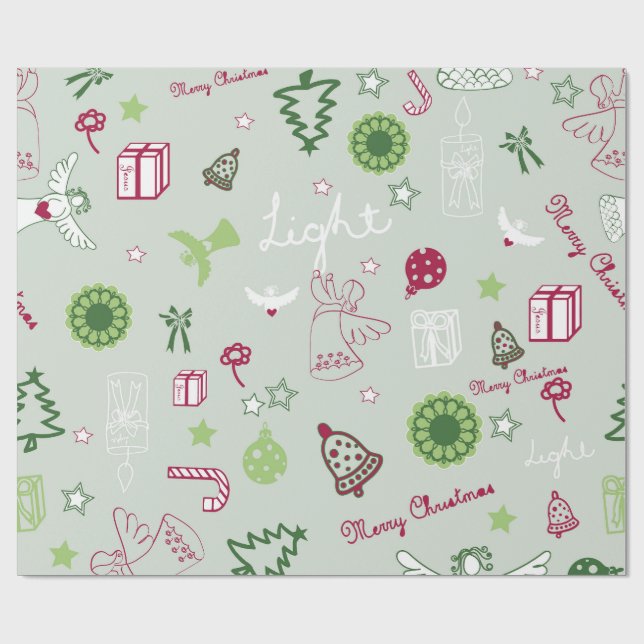 Christmas pattern  geschenkpapier (Flach)