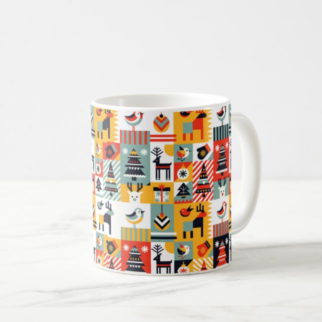 Christmas Pattern Kaffeetasse (VorderseiteRechts)