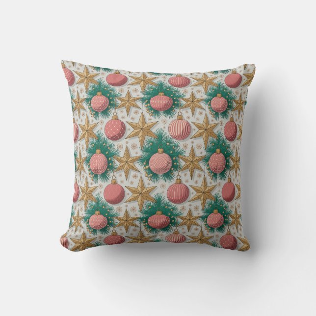 Christmas Pattern Throw Pillow Kissen (Vorderseite)