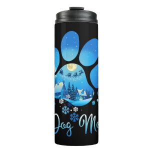 Christmas Paw Dog Mama Thermosbecher