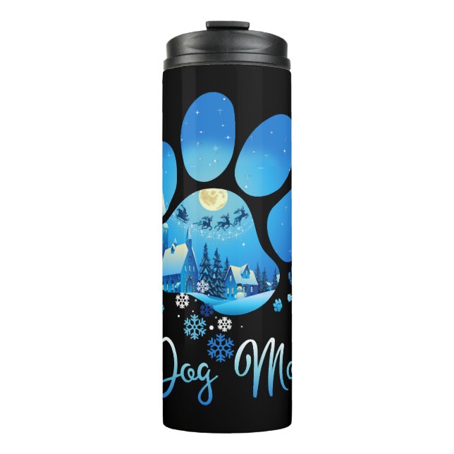 Christmas Paw Dog Mama Thermosbecher (Vorderseite)