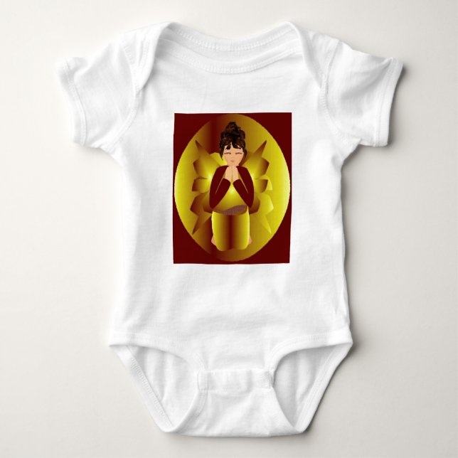 Christmas Peace Angel Baby Strampler (Vorderseite)