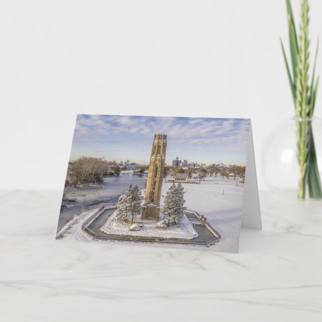 Christmas Peace in Detroit Feiertagskarte (Vorderseite)