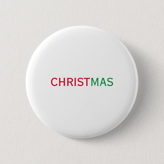 Christmas Peace Joy Love Tygraphy  Button (Vorderseite)