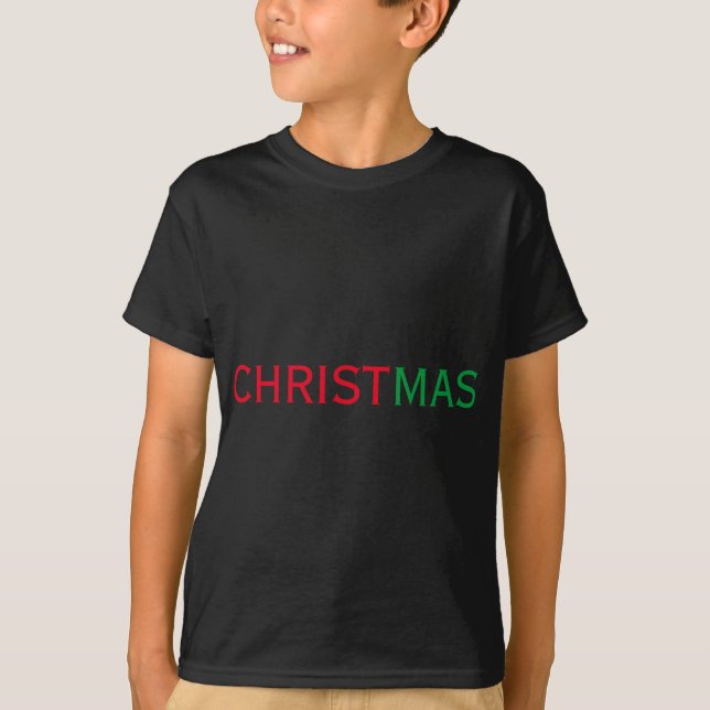 Christmas Peace Joy Love Tygraphy  T-Shirt (Vorderseite)