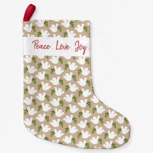 Christmas Peace Liebe Joy Dove Faith Olive Branch Kleiner Weihnachtsstrumpf