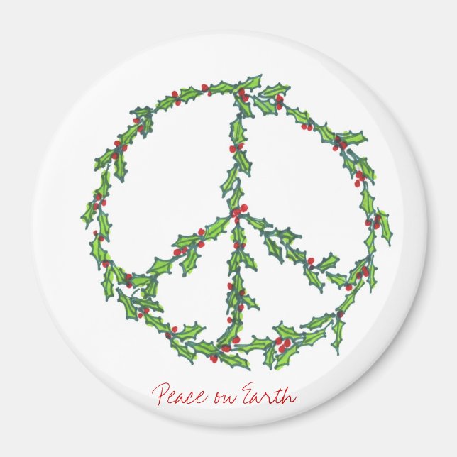Christmas Peace Wreath-Magnet Magnet (Vorne)