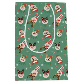 Christmas Pembroke Welsh Corgi Hunde Mittlere Geschenktüte