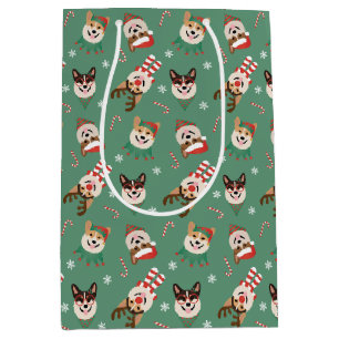Christmas Pembroke Welsh Corgi Hunde Mittlere Geschenktüte