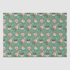 Christmas Pembroke Welsh Corgi Hunde Seidenpapier