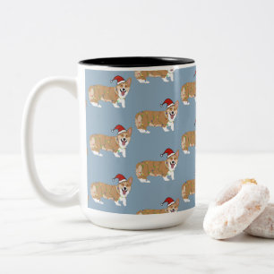 Christmas Pembroke Welsh Corgi Zweifarbige Tasse