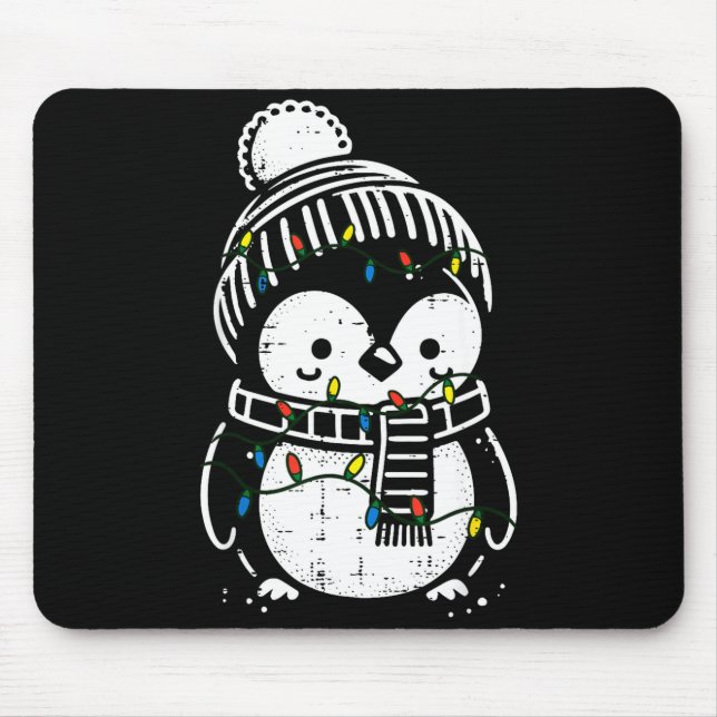 Christmas Penguin F Cute Xmas Boys Girls Kids Todd Mousepad (Vorne)