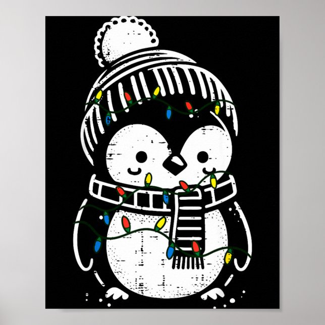 Christmas Penguin F Cute Xmas Boys Girls Kids Todd Poster (Vorne)