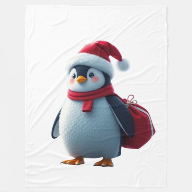 Christmas penguin fleecedecke (Vorderseite)
