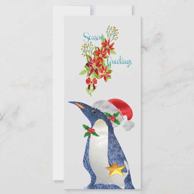 Christmas Penguin Notecard (Vorderseite)
