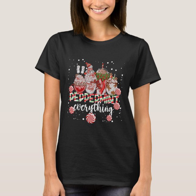 Christmas Peppermint Everything Coffee Chocolate M T-Shirt (Vorderseite)