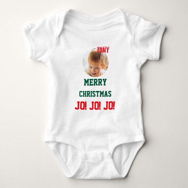 Christmas personalisiert Baby Jersey Bodysuit-Farb Baby Strampler (Vorderseite)