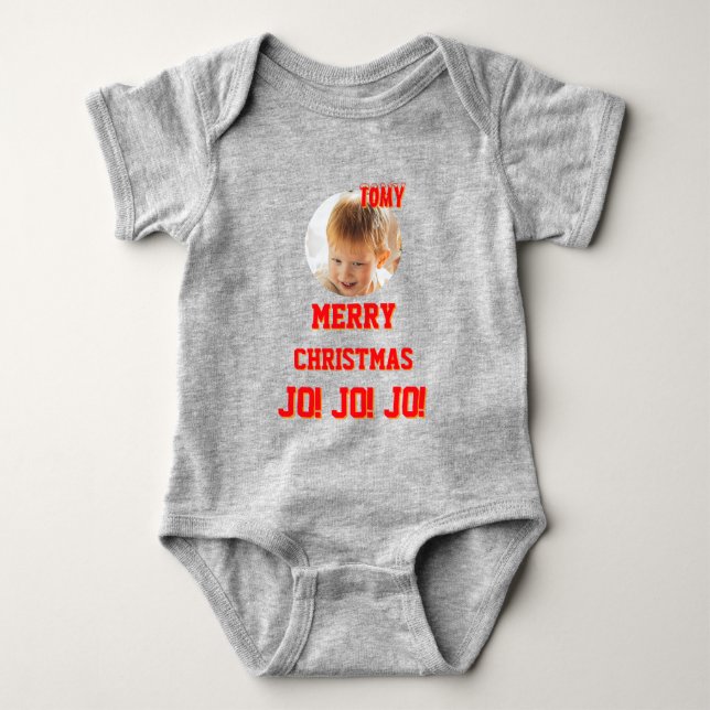 Christmas personalisiert Baby Jersey Bodysuit-Farb Baby Strampler (Vorderseite)