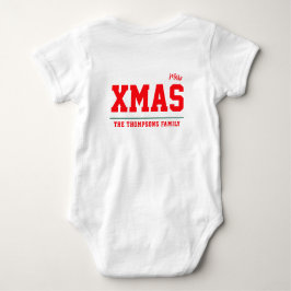 Christmas personalisiert Baby Jersey Bodysuit-Farb Baby Strampler