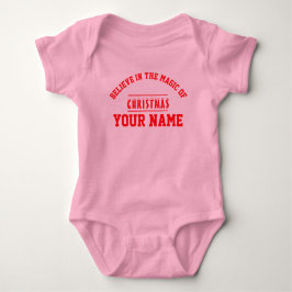 Christmas personalisiert Baby Jersey Bodysuit-Farb Baby Strampler