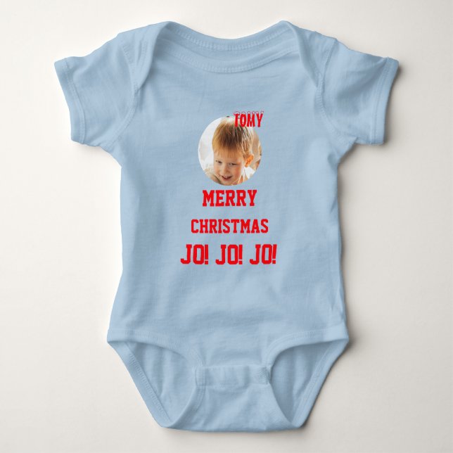 Christmas personalisiert Baby Jersey Bodysuit-Farb Baby Strampler (Vorderseite)