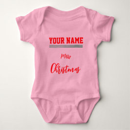 Christmas personalisiert Baby Jersey Bodysuit-Farb Baby Strampler