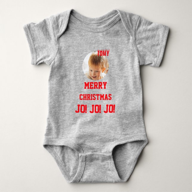 Christmas personalisiert Baby Jersey Bodysuit-Farb Baby Strampler (Vorderseite)