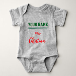 Christmas personalisiert Baby Jersey Bodysuit-Farb Baby Strampler