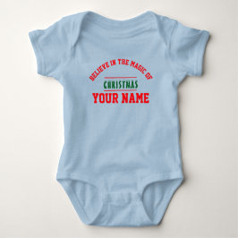 Christmas personalisiert Baby Jersey Bodysuit-Farb Baby Strampler