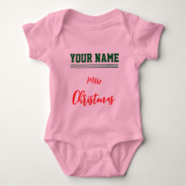 Christmas personalisiert Baby Jersey Bodysuit-Farb Baby Strampler