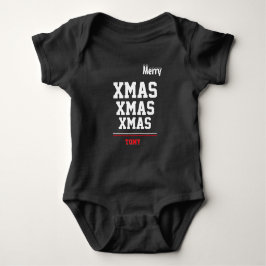 Christmas personalisiert Baby Jersey Bodysuit-Farb Baby Strampler