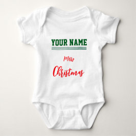 Christmas personalisiert Baby Jersey Bodysuit-Farb Baby Strampler