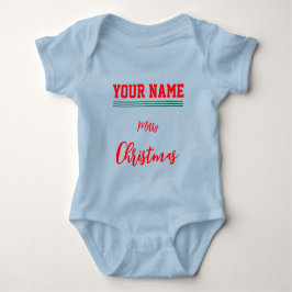 Christmas personalisiert Baby Jersey Bodysuit-Farb Strampler