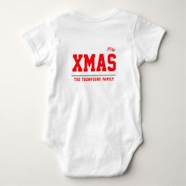 Christmas personalisiert Baby Jersey Bodysuit-Farb Strampler