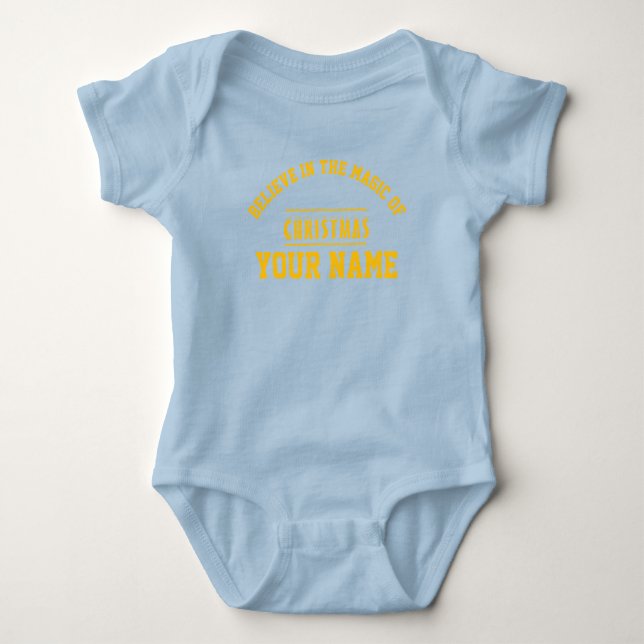 Christmas personalisiert Baby Jersey Bodysuit-Farb Strampler (Vorderseite)