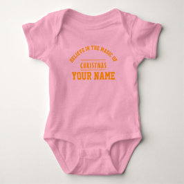 Christmas personalisiert Baby Jersey Bodysuit-Farb Strampler
