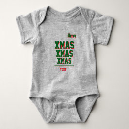 Christmas personalisiert Baby Jersey Bodysuit-Farb Strampler