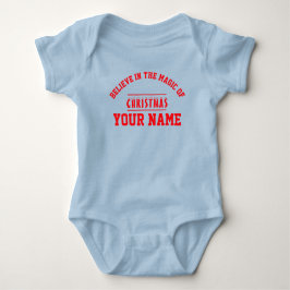 Christmas personalisiert Baby Jersey Bodysuit-Farb Strampler