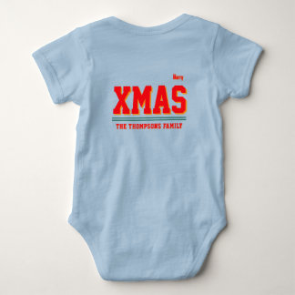 Christmas personalisiert Baby Jersey Bodysuit-Farb Strampler
