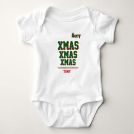 Christmas personalisiert Baby Jersey Bodysuit-Farb Strampler