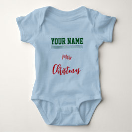 Christmas personalisiert Baby Jersey Bodysuit-Farb Strampler