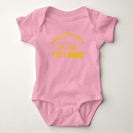 Christmas personalisiert Baby Jersey Bodysuit-Farb Strampler