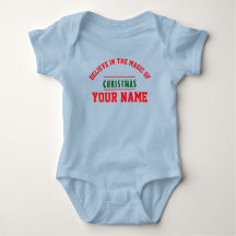 Christmas personalisiert Baby Jersey Bodysuit-Farb