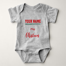 Christmas personalisiert Baby Jersey Bodysuit grau Strampler