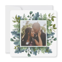 Christmas Personalisiert Blue Green Blätter Foto