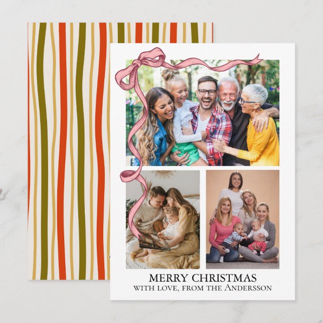  Christmas Photo Feiertagskarte (Vorne/Hinten)