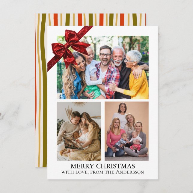  Christmas Photo Feiertagskarte (Vorne/Hinten)